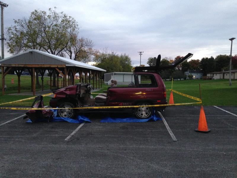 2014 Fire Prevention Night & Open House - Cut apart minivan. Photo by Stacy Shank